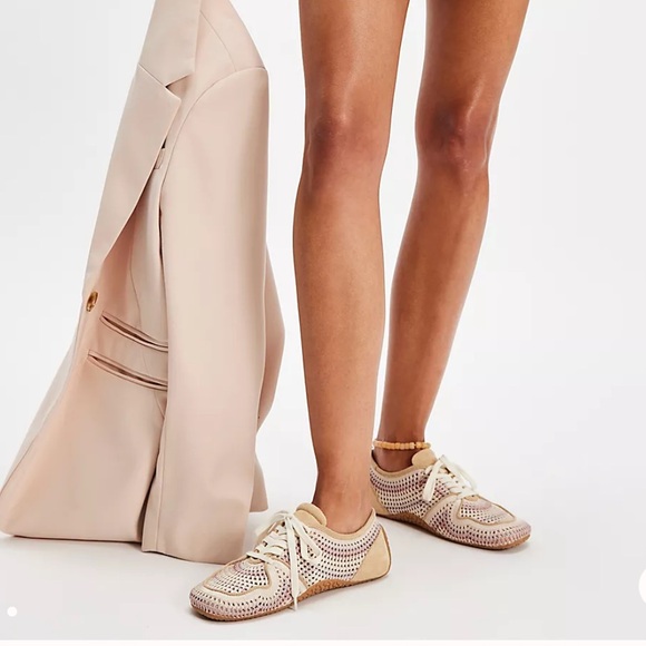 Free People-Crochet Low Pro Sneakers-Boho-New-Size 7 - Picture 2 of 5